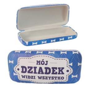 Etui na okulary z napisem MÓJ DZIADEK WIDZI WSZYSTKO prezent dzień dziadka