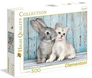 Puzzle 500. HQ Kotek i Królik. Clementoni. 35004