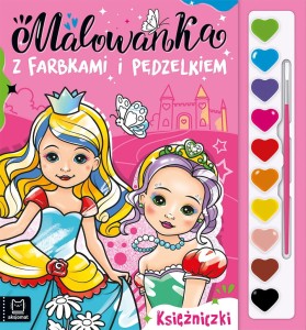 Malowanka z farbkami i pędzelkiem Księżniczki Agata Kaczyńska