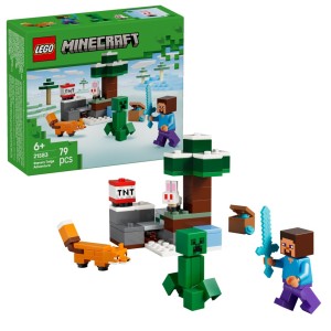 LEGO MINECRAFT 21583 Przygoda Steve’a w tajdze, zestaw +6 lat PREZENT