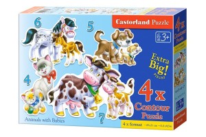 Puzzle Castorland 22 elementów Zwierzęta z dziećmi