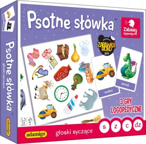 Gra planszowa Psotne Słówka głoski syczące Adamigo