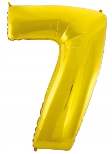 Balon foliowy B&amp;C Cyfra 7 złota 92 cm