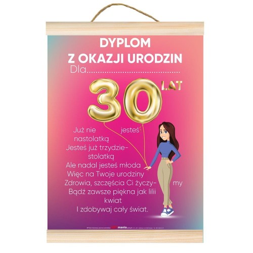 DYPLOM 30 KOBIETA