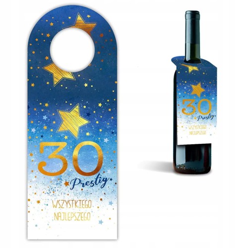 ZAWIESZKA NA BUTELKĘ 30 LAT 8x21cm HENRY