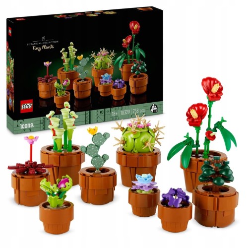 Klocki LEGO ICONS 10329 Małe rośliny Kwiaty pustynne tropikalne kaktusy