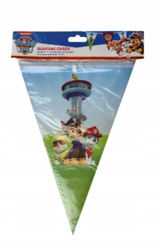 Baner Girlanda Psi Patrol Paw 19 x 28 cm 4-5m 10 proporczyków dwustronnych