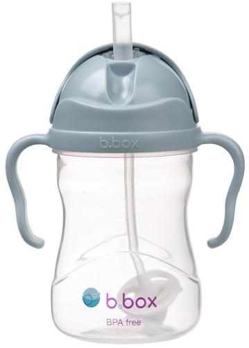B.box Kubek bidon ze słomką niebieski 240 ml butelka BBOX dla dzieci