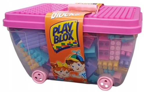 KLOCKI KONSTRUKCYJNE MAŁY KUFEREK 2lata+ Z POKRYWĄ KONSTRUKCYJNĄ