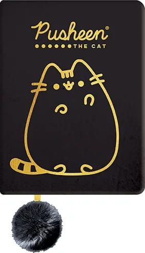 Notes A5 St. Majewski Pusheen czarny PLUSZOWY super prezent