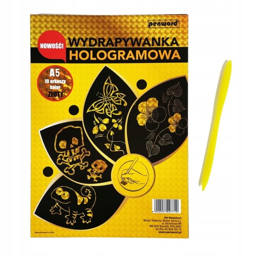 Zestaw plastyczny WYDRAPYWANKA Penword 10 szt.