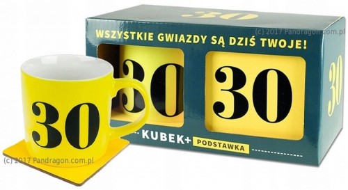 Kubek + Podstawka Neon 30 wszystkie gwiazdy są dziś twoje NA 30 URODZINY