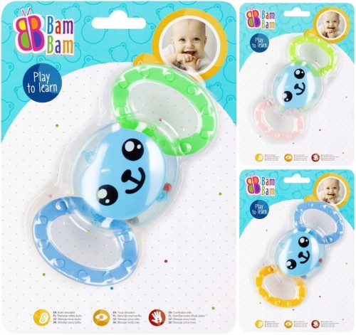 Grzechotka z uchwytami Małpka Bam Bam 15x21cm