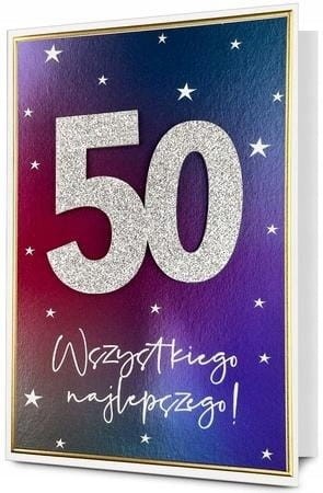 Karnet B6 Urodziny 50 kartka urodzinowa