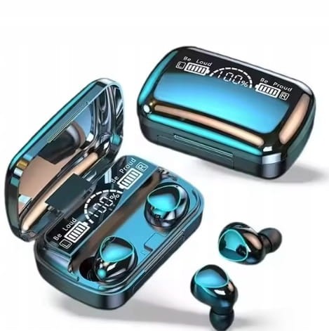 Słuchawki Bezprzewodowe Douszne Bluetooth M10 Mikrofon Etui