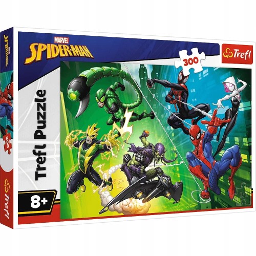 PUZZLE 300 SPIDERMAN W pajęczej sieci, układanka dla dzieci +8 lat