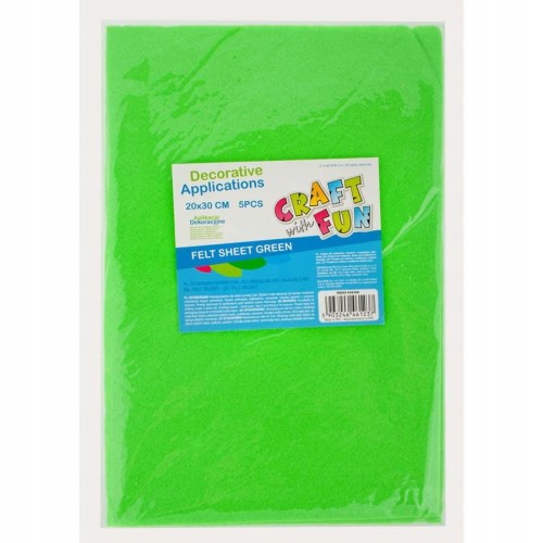 Filc dekoracyjny arkusz 1 szt. zielony CRAFT WITH FUN