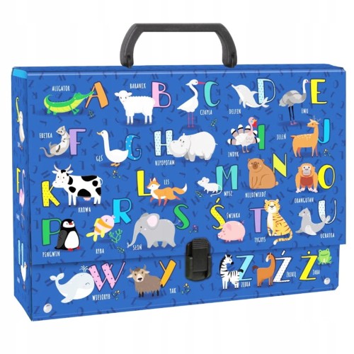 Teczka z rączką A4 alfabet idealna na prace plastyczne Derform