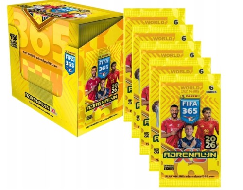 Panini FIFA 365 Adrenalyn XL 2026 saszetka = 6 kart