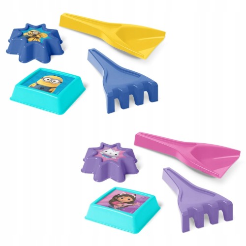 Universal łopatka i grabki + 2 foremki IML mix