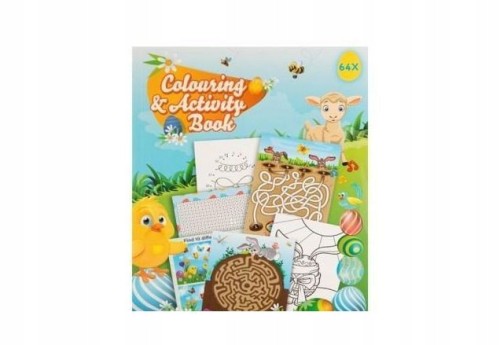 WIELKANOCNA KSIĄŻKA DO KOLOROWANIA I ZADAŃ A4 [KSIĄŻKA]