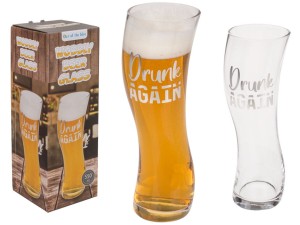 Chwiejąca się szklanka kufel do piwka Drunk Again