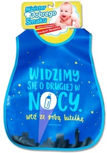Śliniak silikonowy śmieszny PREZENT Pan Dragon HIT