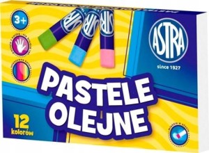Kredki pastelowe PASTELE OLEJNE Astra 12szt SZKOŁA