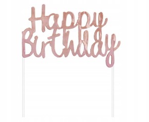 Dekoracja tortu TOPPER Happy Birthady papierowy
