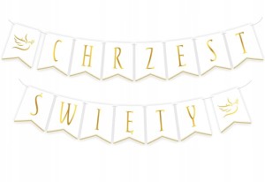 GIRLANDA BANER CHRZEST ŚWIĘTY-300CM