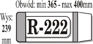 Okładka książkowa R-222 REGULOWANA 1 SZTUKA