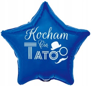 Balon foliowy Godan Kocham Cię Tato niebieski 44cm