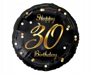 Balon foliowy Happy Birthday na 30 urodziny Godan