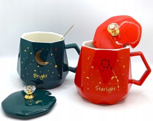 ZESTAW PREZENTOWY DWA KUBKI Z NAPISEM STARLIGHT I BRIGHT DLA PAR NA PREZENT