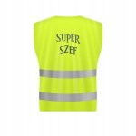 Kamizelka odblaskowa "SUPER SZEF" śmieszny prezent gadżet dla szefa