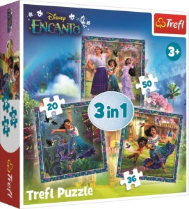 ENCANTO PUZZLE 3w1 BOHATEROWIE MAGICZNEGO ENCANTO PREZENT URODZINY