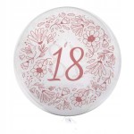 BALON foliowy CLEAR 18 urodziny OSIEMNASTKA kwiaty URODZINY