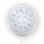 Balon Tuban Stópki 45 cm biało-niebieski BABY SHOWER NARODZINY