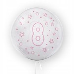 Balon w gwiazdki Tuban cyfra 8 45 cm różowy urodziny