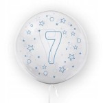 Balon w gwiazdki Tuban cyfra 7 45 cm niebieski urodziny