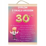 DYPLOM Z OKAZJI 30 urodzin pamiątka prezent trzydziestka dla mężczyzny