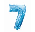 Balon foliowy cyfra 7 niebieski
