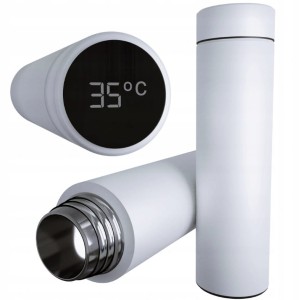 TERMOS KUBEK TERMICZNY SMART wyświetlacz LCD 500ml PREZENT biały