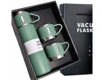 ZESTAW PREZENTOWY TERMOS ZIELONY 500ML+TRZY KUBKI PREZENT! URODZINY