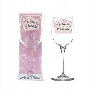 Kieliszek do wina prezent na Wieczór Panieński dla Przyszłej Panny Młodej