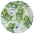 Papierowe talerzyki imprezowe 100 EUR 23cm 10szt