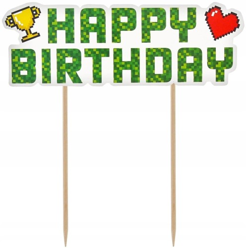 TOPPER TORT HAPPY BIRTHDAY GAME ON URODZINY 14 CM