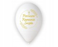 Balony Gemar Pierwsza Komunia 32 cm białe 5 sztuk