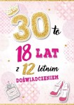 KARTKA Karnet Urodziny 30