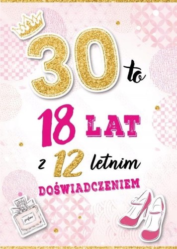 KARTKA Karnet Urodziny 30
